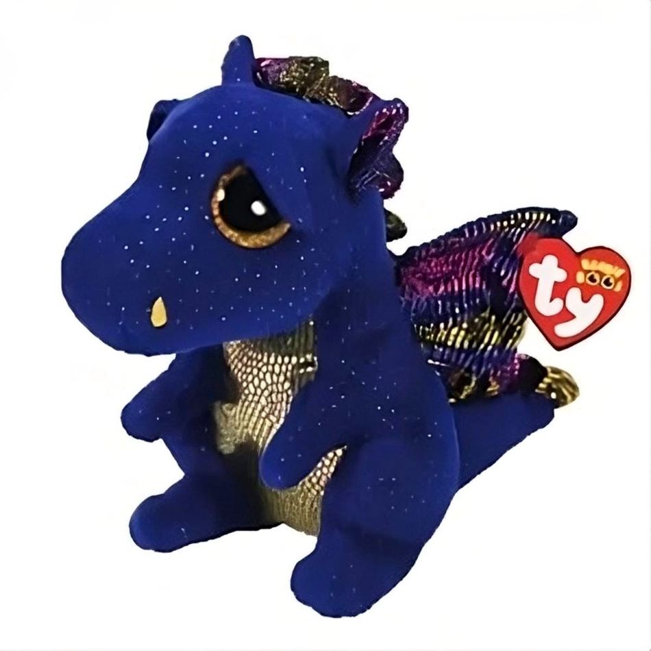 Peluche dragon bleu magique doux câlin enfant aventure La compagnie de la peluche