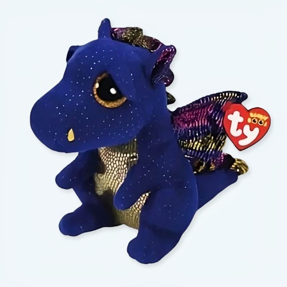 Peluche dragon bleu magique doux câlin enfant aventure La compagnie de la peluche