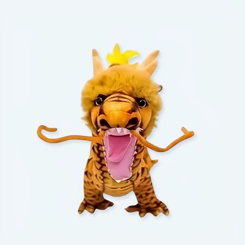Peluche dragon chinois doux enfant aventure câlin La compagnie de la peluche