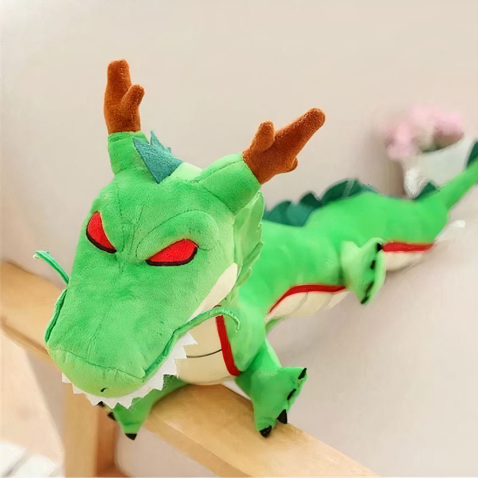Peluche dragon chinois doux velours rouge enfant rêverie 100cm La compagnie de la peluche