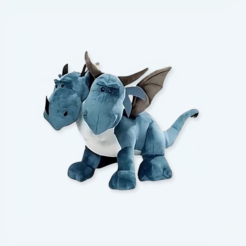 Peluche dragon deux têtes fantastique doux enfant 35cm La compagnie de la peluche