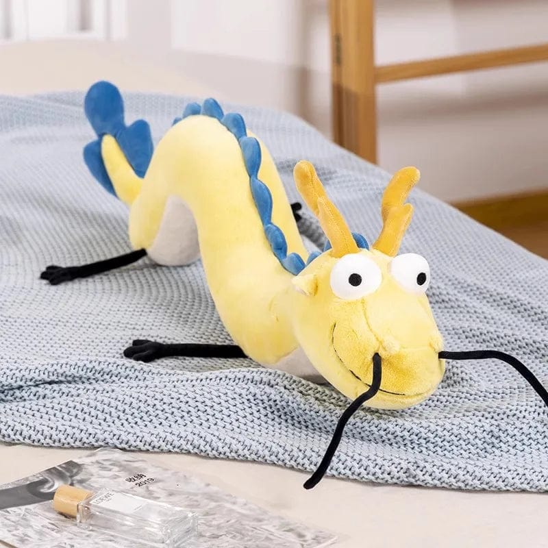 Peluche dragon jaune chinois
