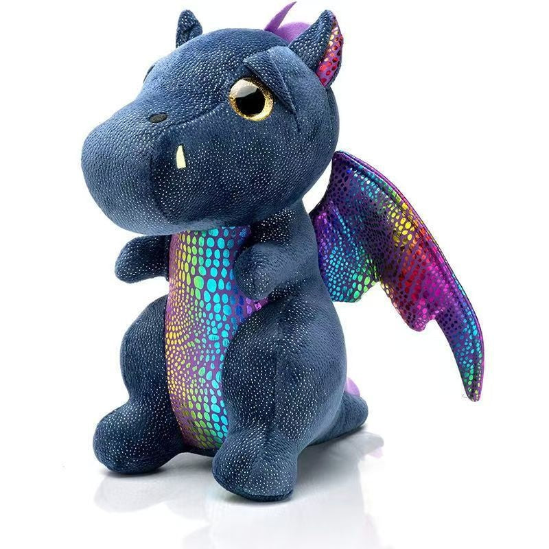 Peluche dragon noir doux compagnon magique enfant