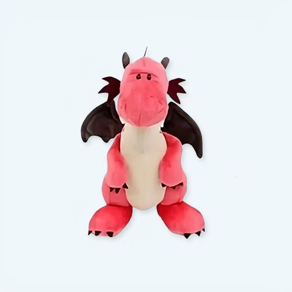 Peluche dragon rose doux enfant fantastique câlin 35cm La compagnie de la peluche