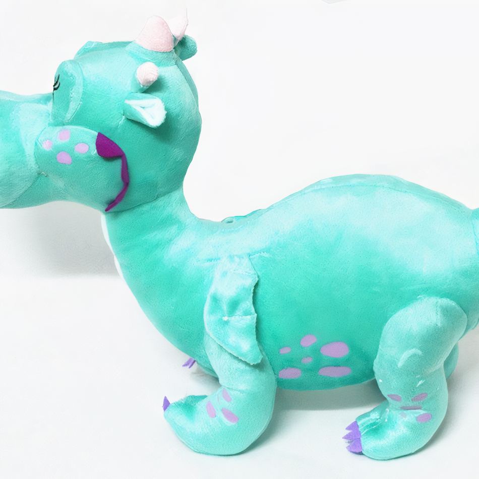 Peluche dragon vert doux compagnon enfant fantastique La compagnie de la peluche