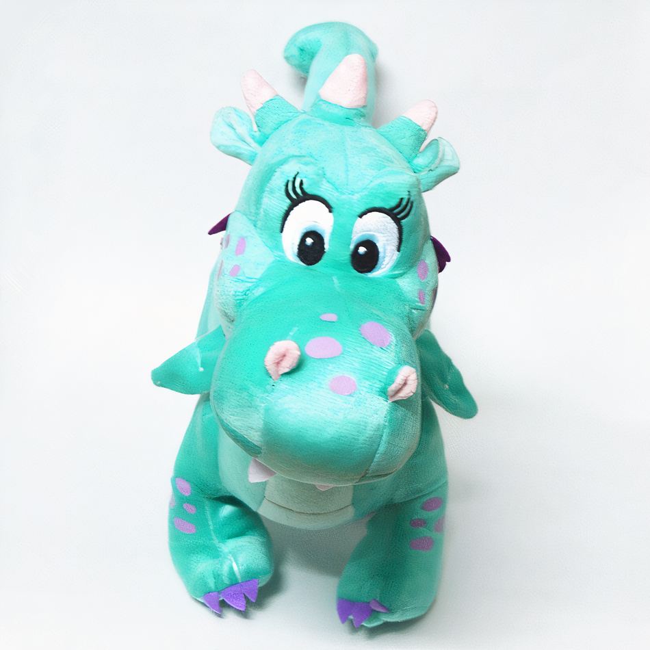 Peluche dragon vert doux compagnon enfant fantastique La compagnie de la peluche