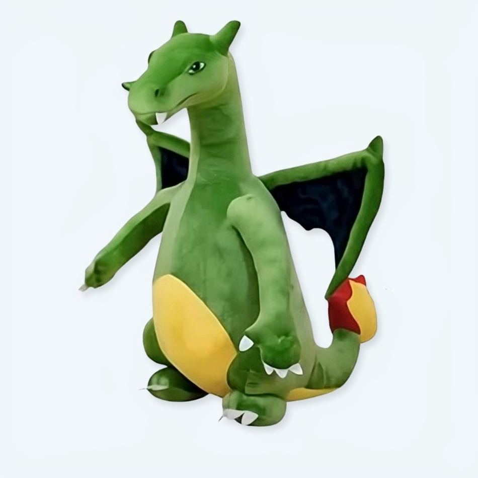 Peluche dragon vert géant doux pour chambre enfant 30cm La compagnie de la peluche