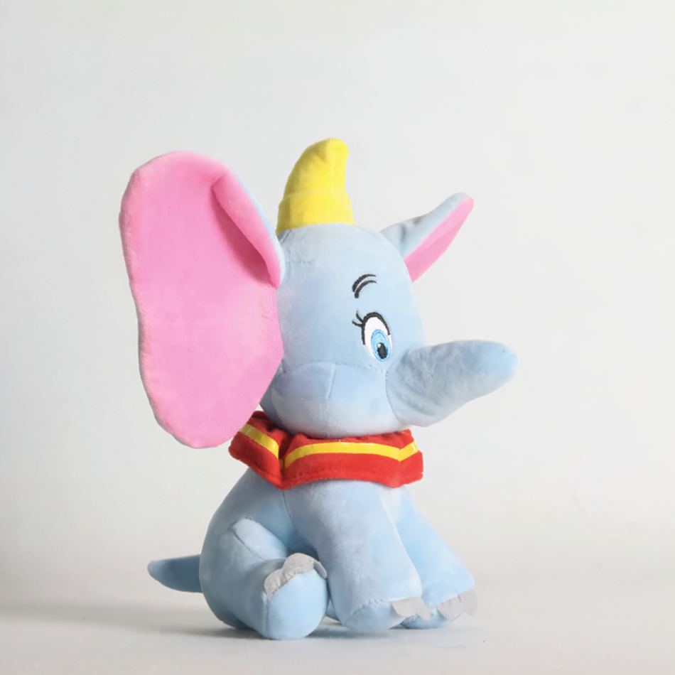 Peluche Dumbo éléphant doux gris bleu enfant câlin La compagnie de la peluche