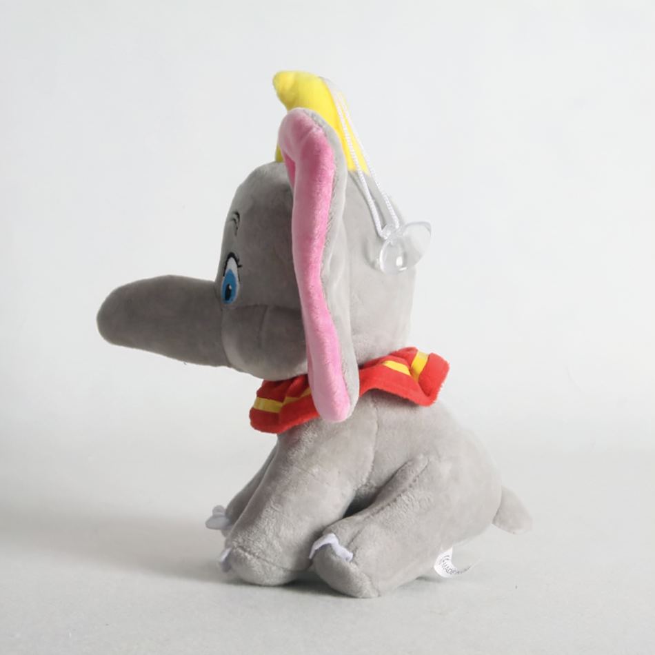 Peluche Dumbo éléphant doux gris bleu enfant câlin La compagnie de la peluche