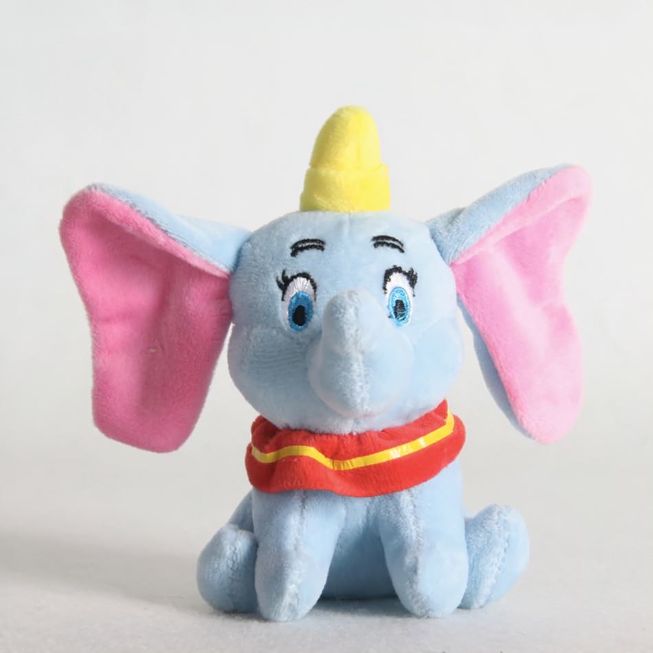 Peluche Dumbo éléphant doux gris bleu enfant câlin La compagnie de la peluche