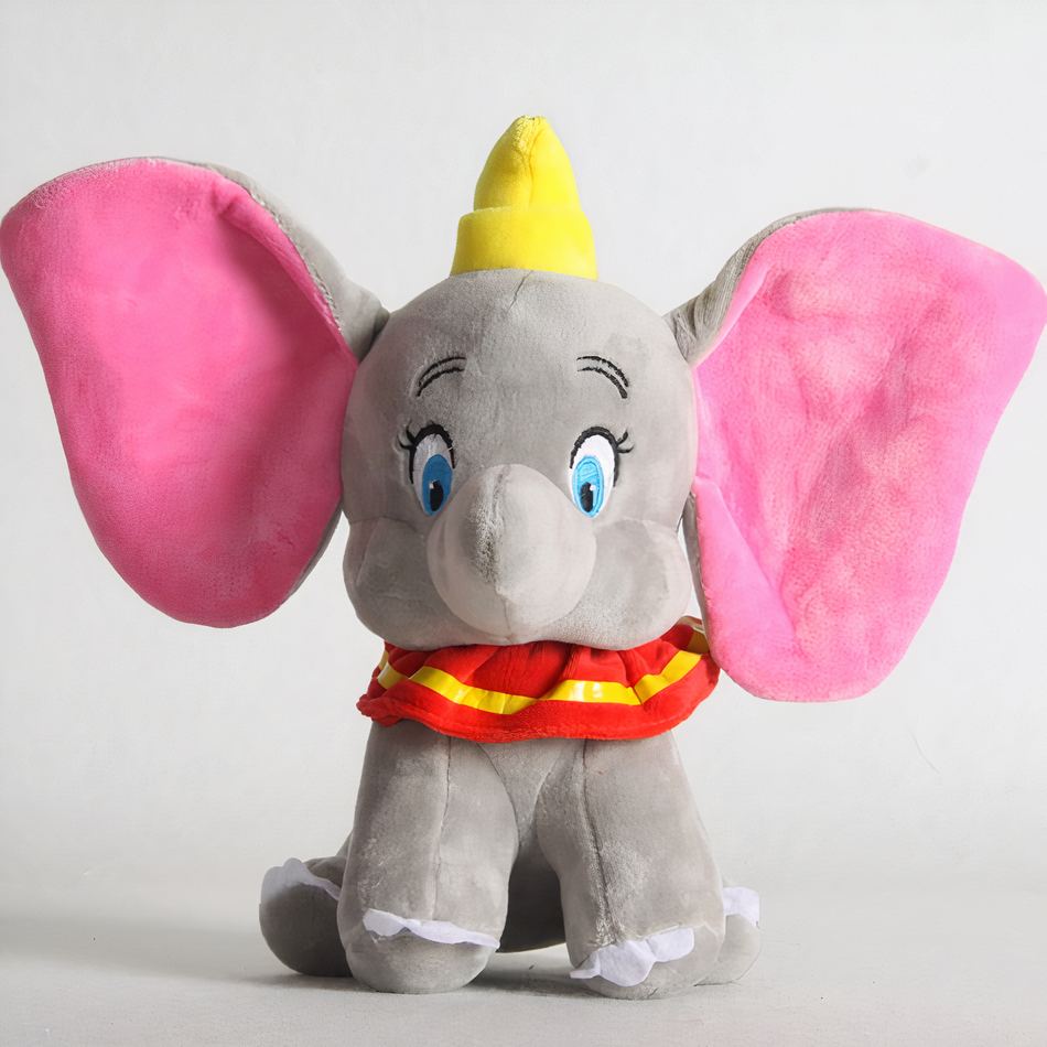 Peluche Dumbo éléphant doux gris bleu enfant câlin La compagnie de la peluche