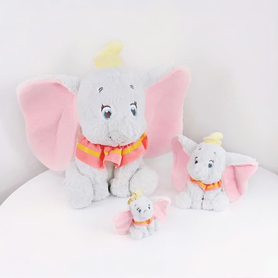 Peluche Dumbo éléphant gris doux câlin enfant La compagnie de la peluche