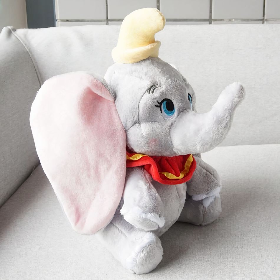 Peluche Dumbo éléphant gris doux enfant câlin Disney La compagnie de la peluche