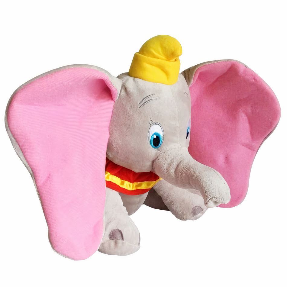 Peluche Dumbo éléphant gris doux enfant câlin La compagnie de la peluche