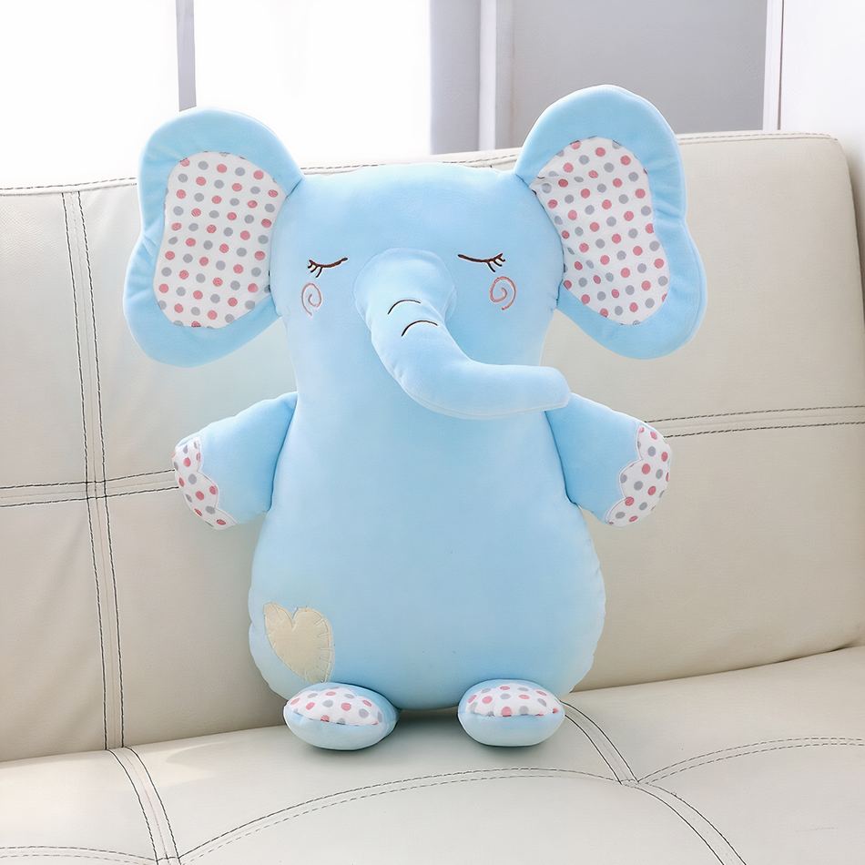 Peluche éléphant bleu doux pour enfant câlin La compagnie de la peluche