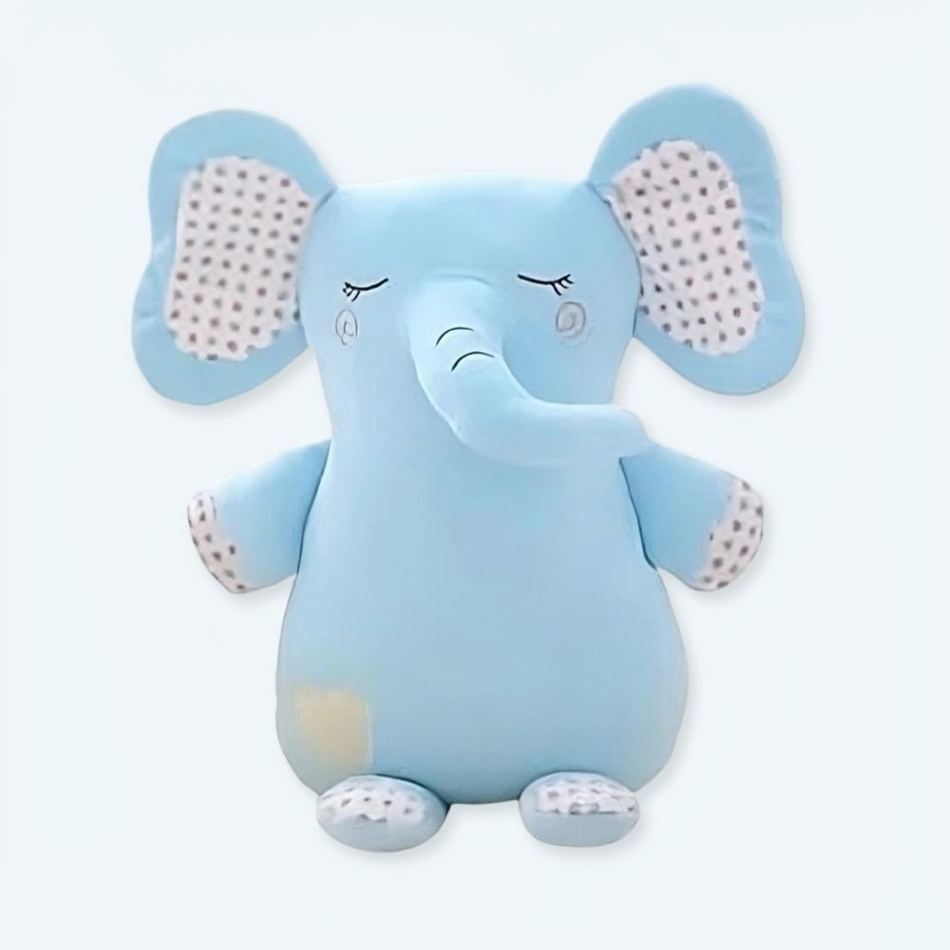 Peluche éléphant bleu doux pour enfant câlin La compagnie de la peluche