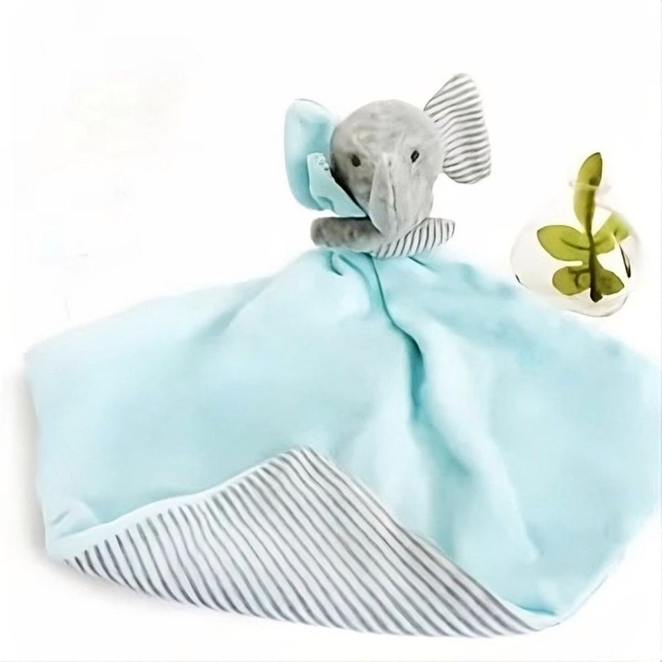 Peluche éléphant bleu doux pour enfant câlin La compagnie de la peluche