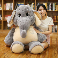 Peluche éléphant géant doux chambre enfant déco cozy La compagnie de la peluche