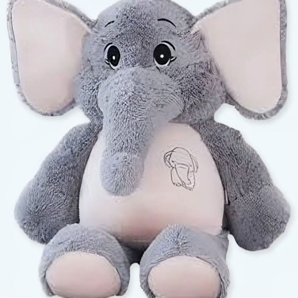Peluche éléphant géant doux chambre enfant déco cozy La compagnie de la peluche