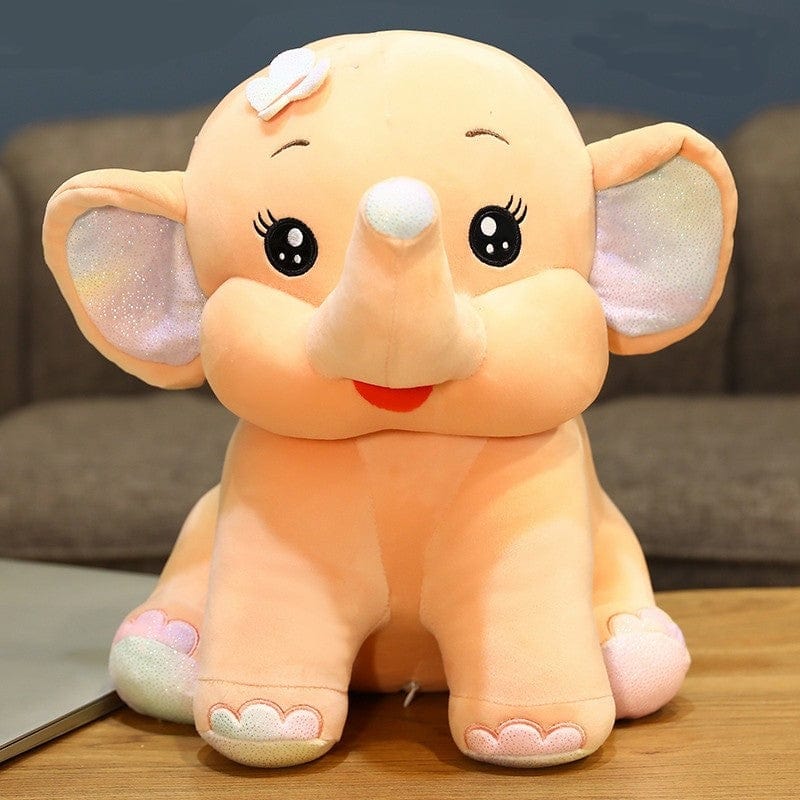 Peluche éléphant grand et mignon 40cm / Rose