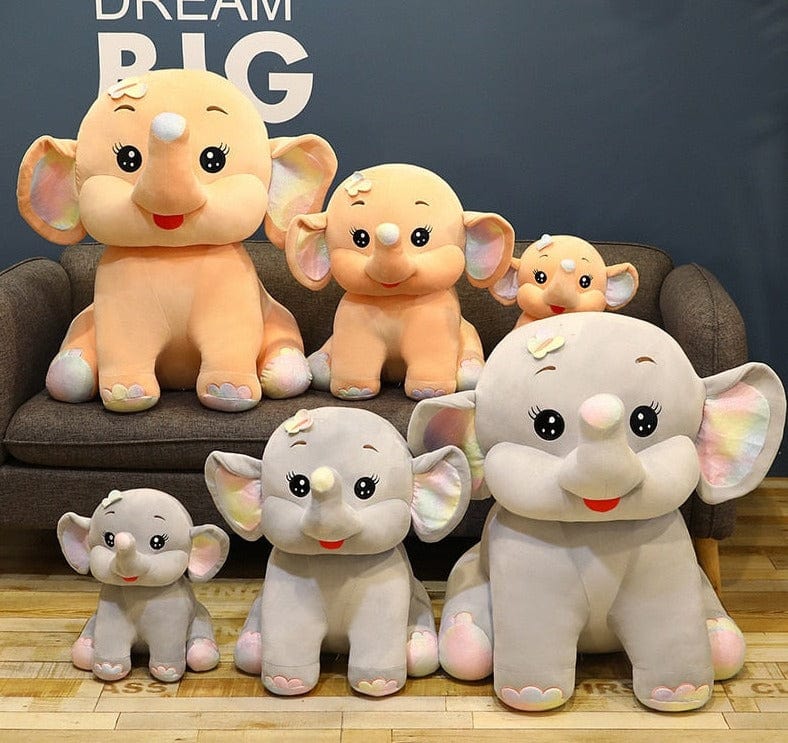 Peluche éléphant grand et mignon