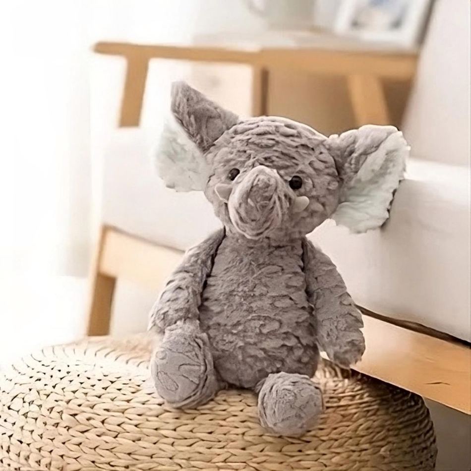 Peluche éléphant gris câlin enfant chambre douce La compagnie de la peluche