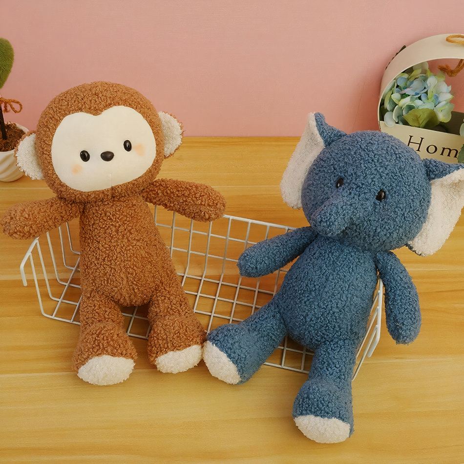 Peluche éléphant gris doux câlin enfant chambre cosy La compagnie de la peluche