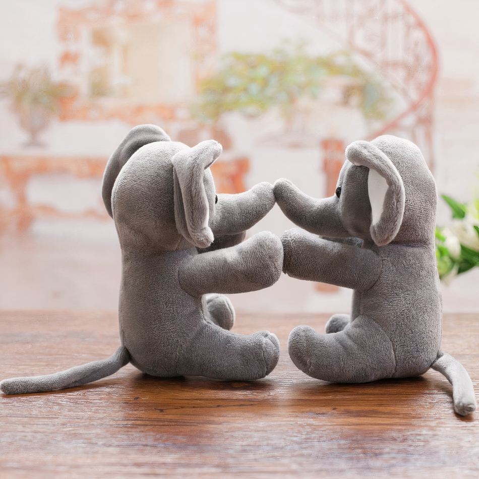 Peluche éléphant gris doux enfant câlin jungle La compagnie de la peluche