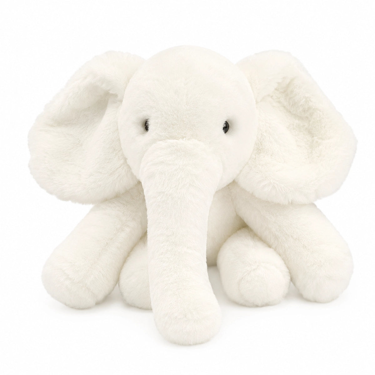 Peluche éléphant gris tout doux Blanc / 70cm