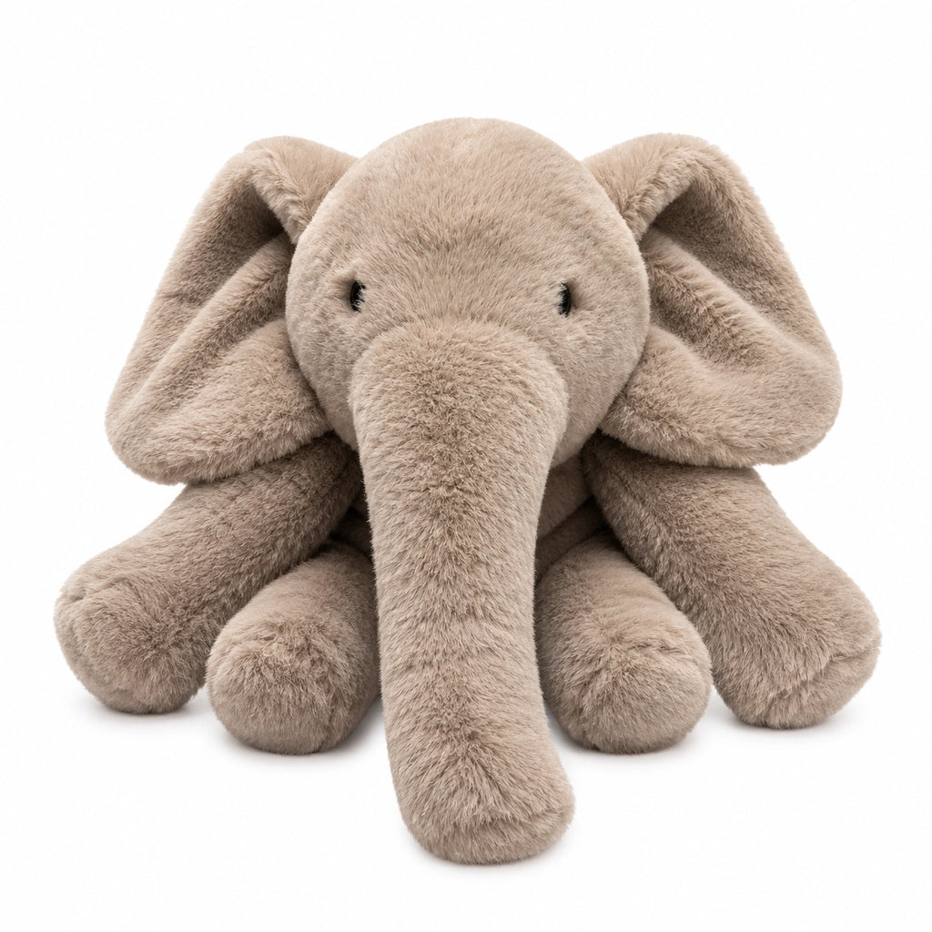 Peluche éléphant gris tout doux Gris / 70cm