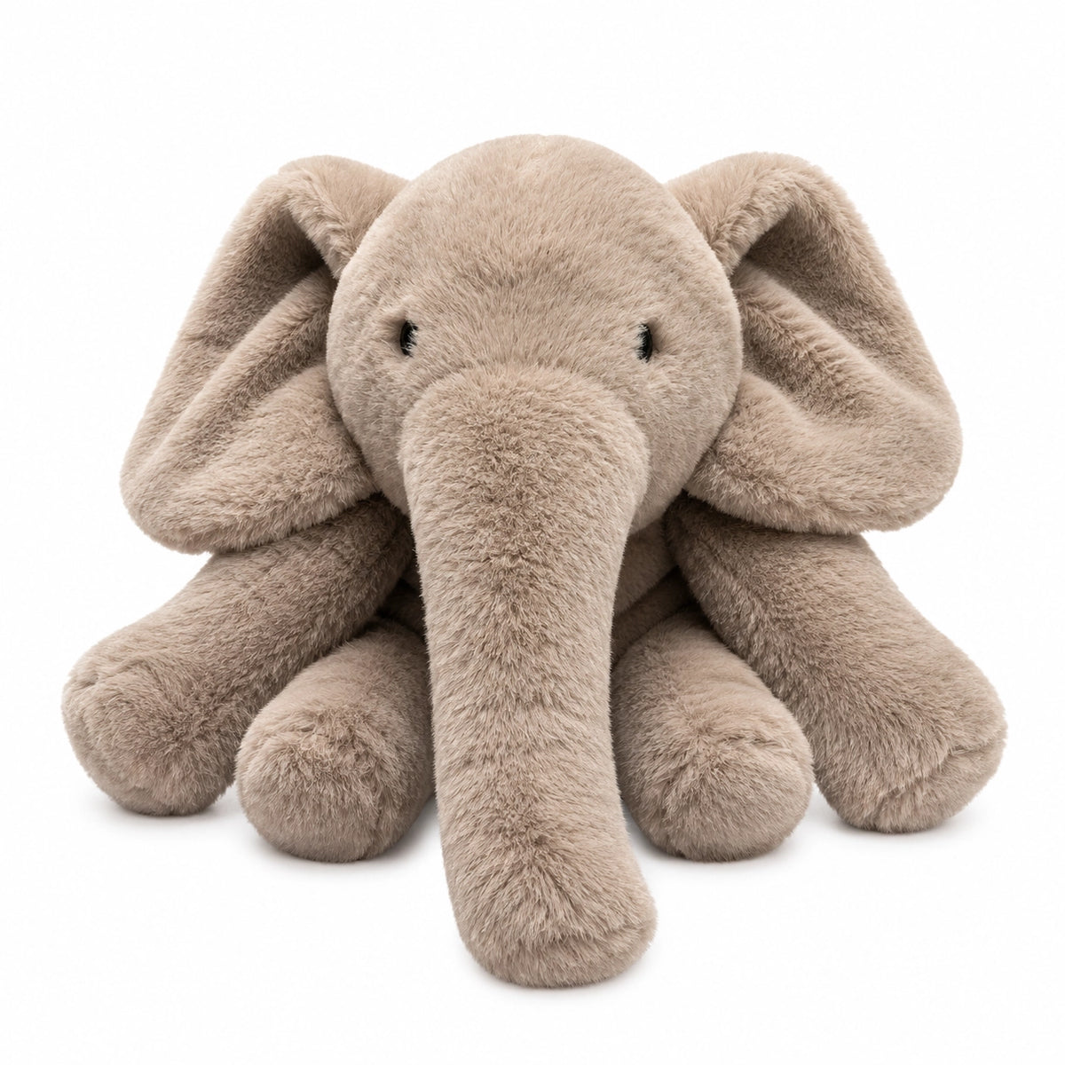 Peluche éléphant gris tout doux Gris / 70cm