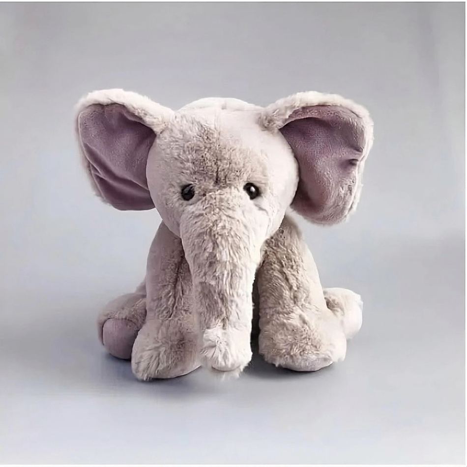 Peluche éléphant gris velours câlin enfant chambre La compagnie de la peluche