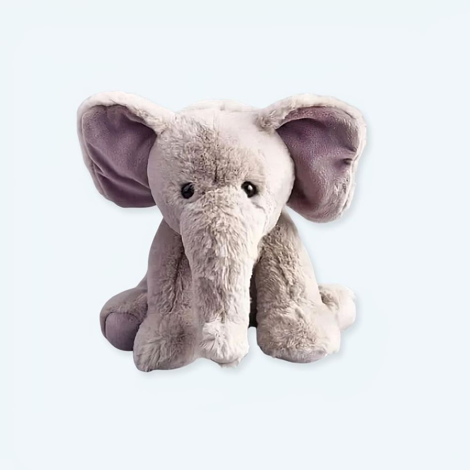 Peluche éléphant gris velours câlin enfant chambre La compagnie de la peluche