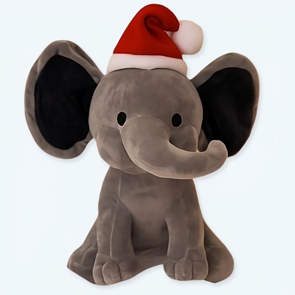 Peluche éléphant Noël douce festive enfant câlin La compagnie de la peluche