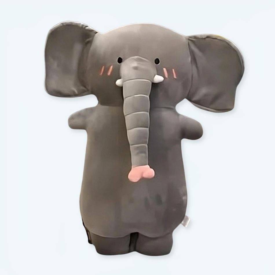 Peluche éléphant oreiller doux enfant sommeil paisible 50-cm La compagnie de la peluche