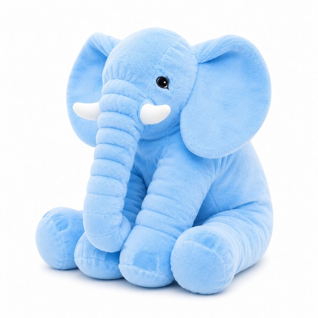 Peluche éléphant petit et coloré 60CM / Bleu