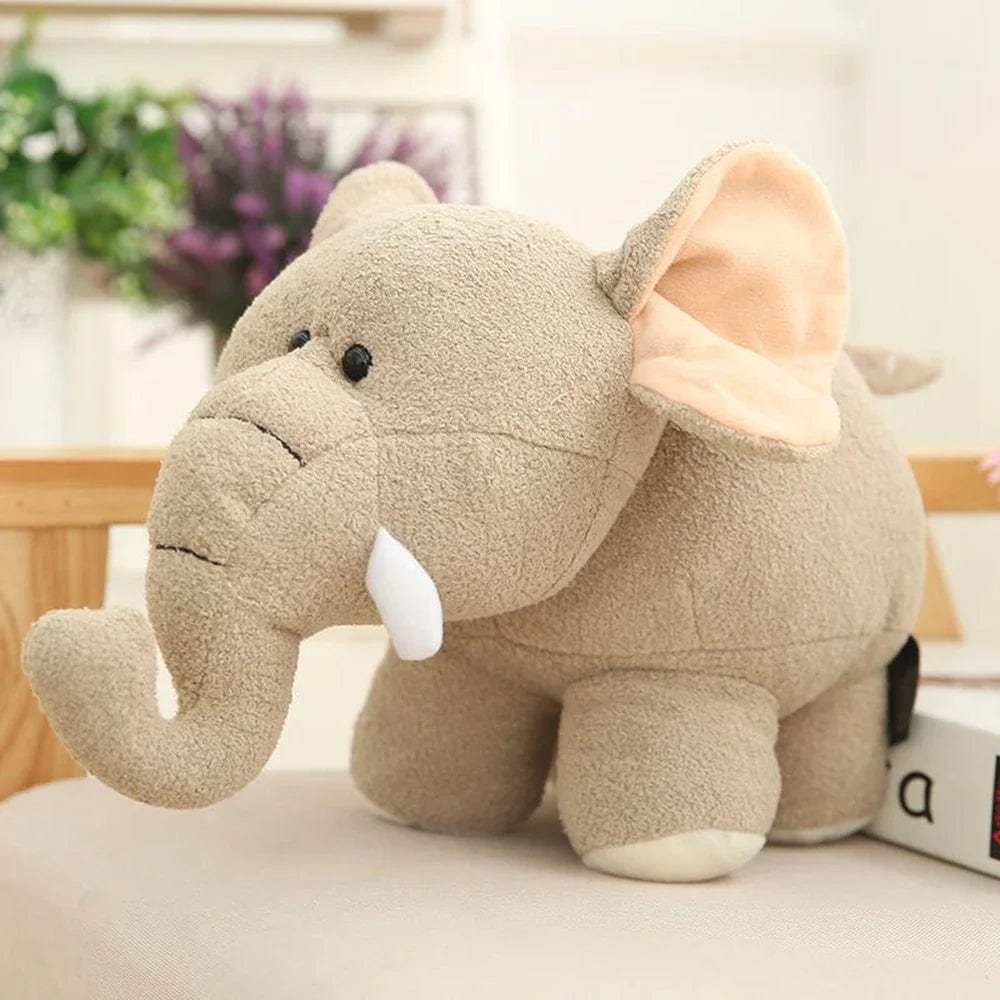 Peluche éléphant petit et tout doux Gris