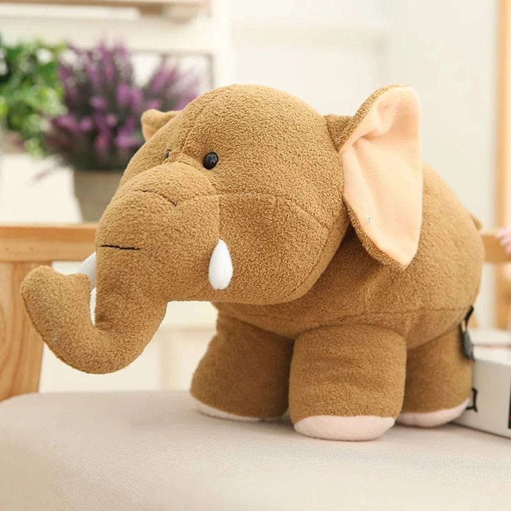 Peluche éléphant petit et tout doux Marron
