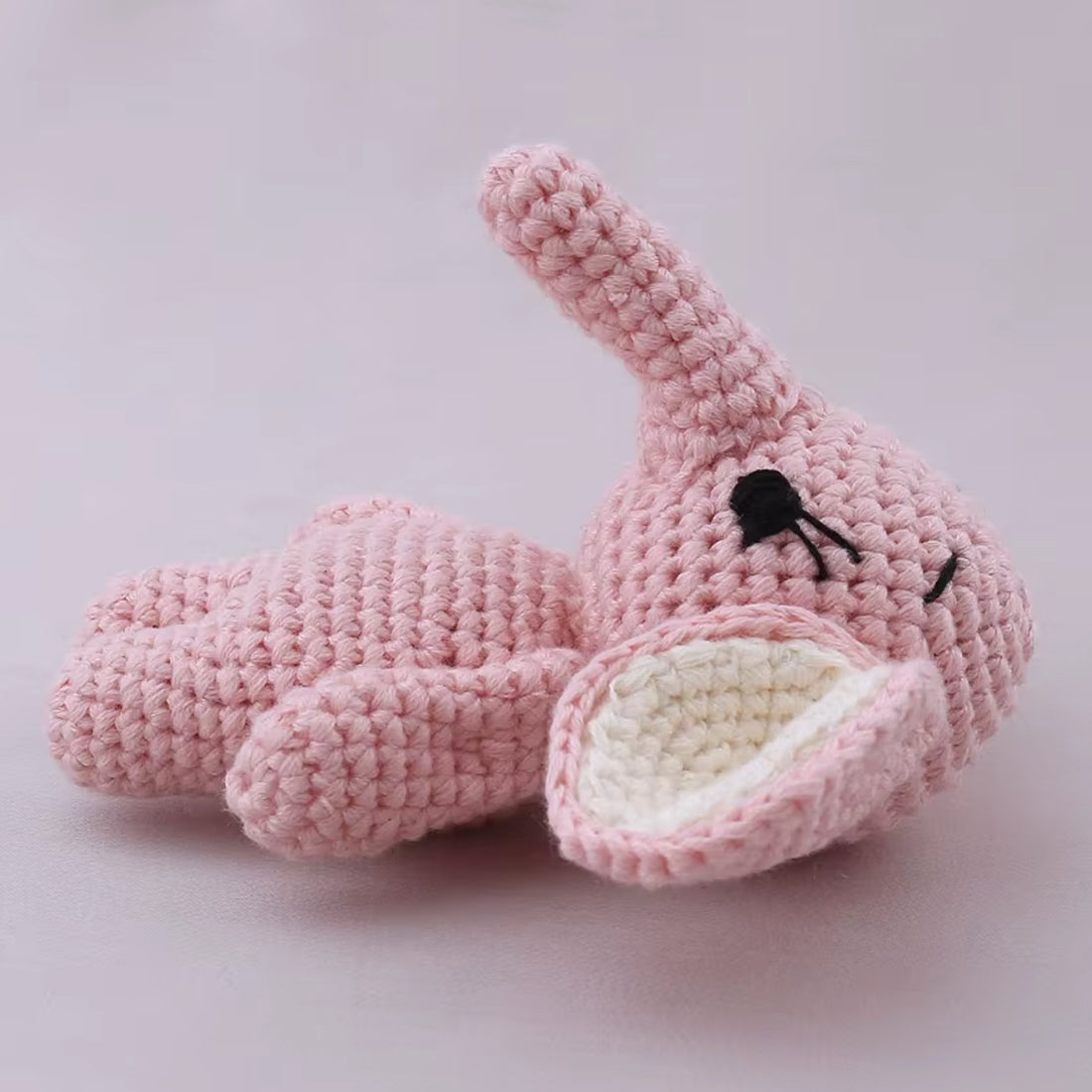 Peluche éléphant rose crochet doux enfant câlin La compagnie de la peluche