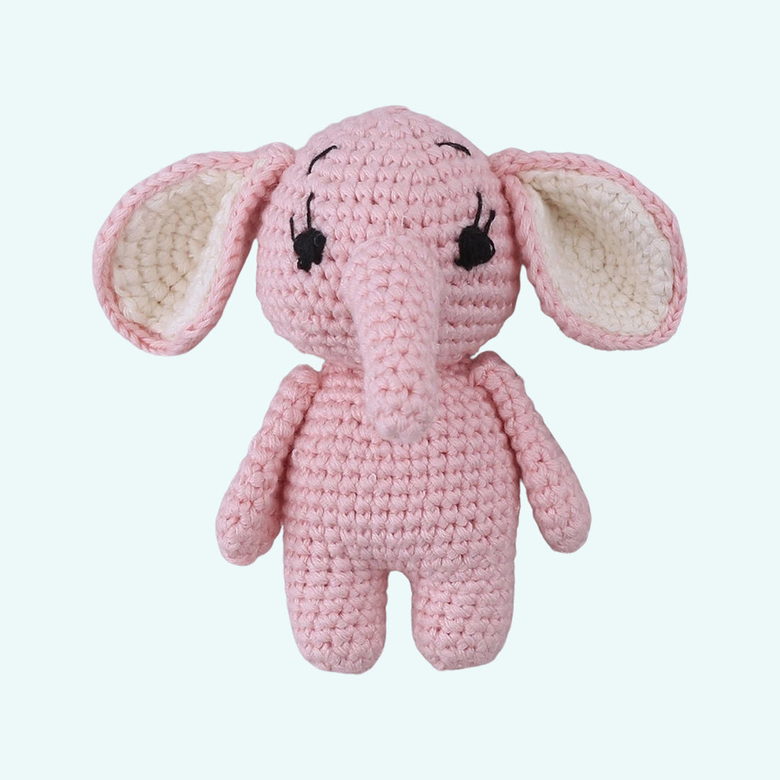 Peluche éléphant rose crochet doux enfant câlin La compagnie de la peluche