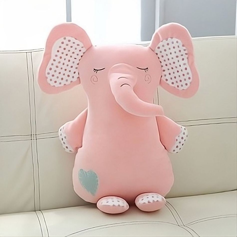 Peluche éléphant rose douce câlin chambre enfant La compagnie de la peluche