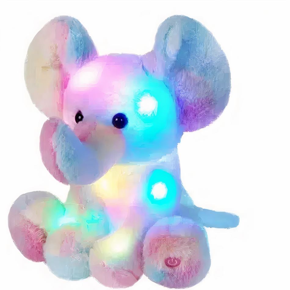 Peluche éléphant veilleuse douce chambre enfant nuit La compagnie de la peluche
