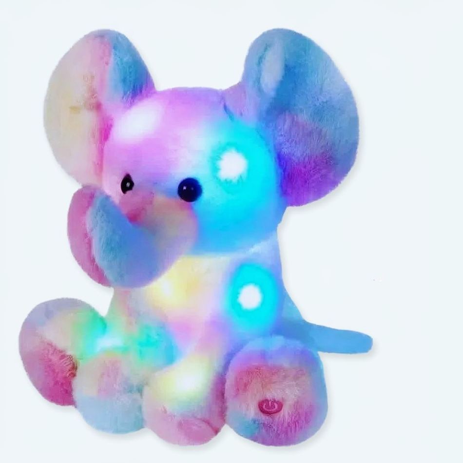 Peluche éléphant veilleuse douce chambre enfant nuit La compagnie de la peluche