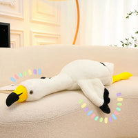 Peluche flamant rose blanc géant doux déco chambre 130cm / blanc La compagnie de la peluche