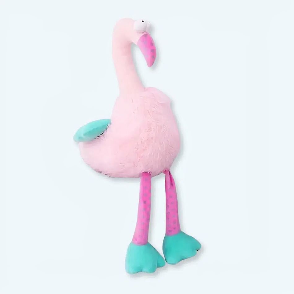 Peluche flamant rose drôle doux enfant chambre déco 60cm La compagnie de la peluche