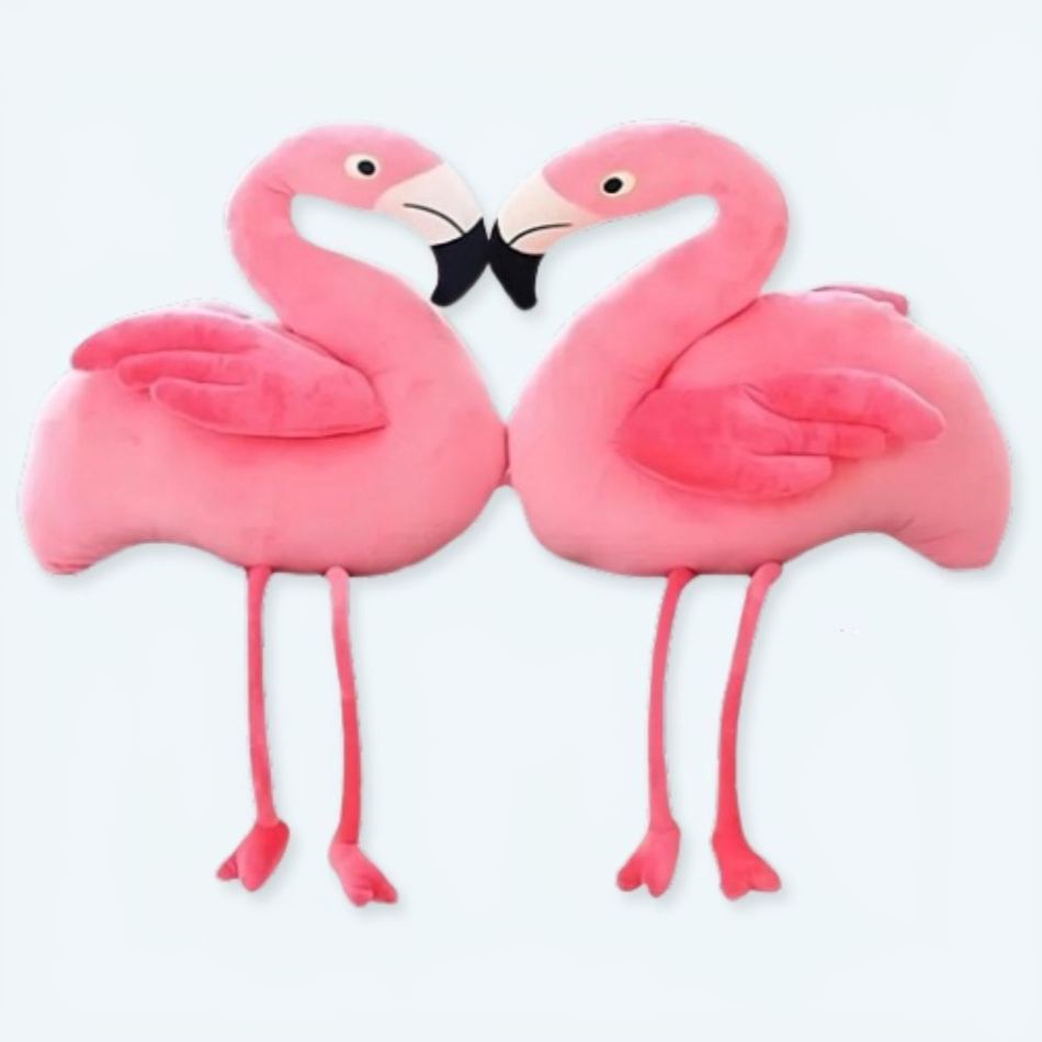 Peluche flamant rose géant doux chambre enfant déco La compagnie de la peluche