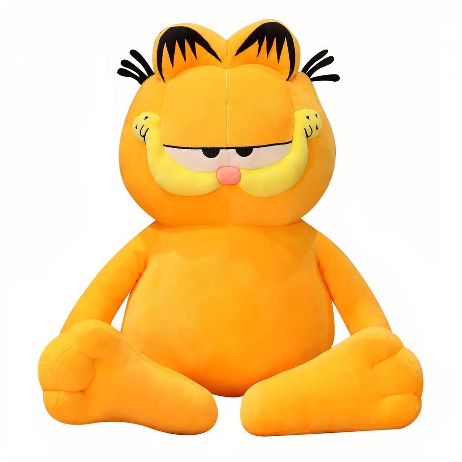 Peluche Garfield chat doux câlin univers cartoon 80-cm La compagnie de la peluche