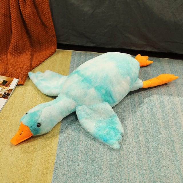Peluche géante canard aux petites ailes 50cm / Bleu