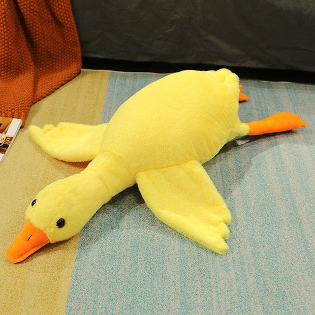 Peluche géante canard aux petites ailes 50cm / Jaune