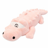Peluche géante crocodile aux gros yeux 100cm / Rose